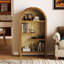 Étagère arquée autoportante à 4 niveaux à 4 niveaux, armoire de rangement asymétrique ouverte, étagère en bois pour hall d'entrée, salon, chambre à coucher, couloir-132959105