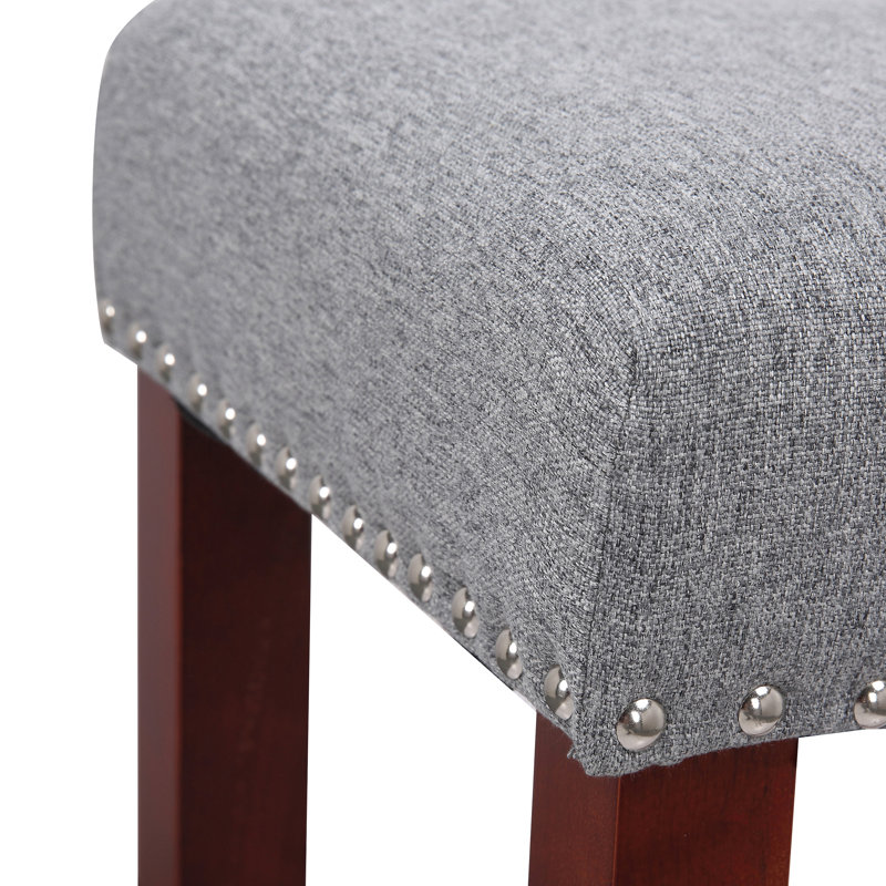 Tabouret de bar et de comptoir Jameson (ensemble de 2), Gris / Cerise, 2, Tabouret de bar (siège d'une hauteur de 29 po)