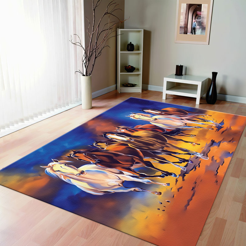 High-Quality With Pile Soft Printed Rug Featuring an Intricate Geometric Pattern Perfect for Enhancing Your Living Room or Bedroom Decor