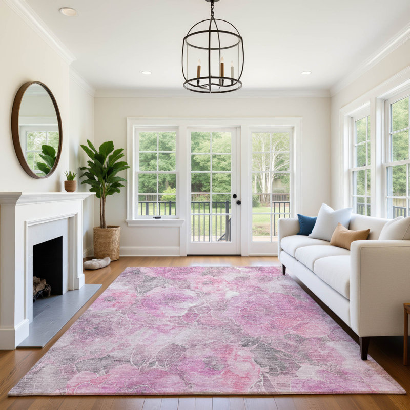 Premium Machine Washable Medena AMF1859 Floral Rug, Rectangle 5' x 7'6"