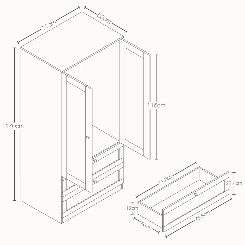 3 Piece Bedroom Set, Black