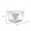  Table basse cylindrique 32 "à miroir hexagonal et faux cristal argenté - plateau en verre moderne