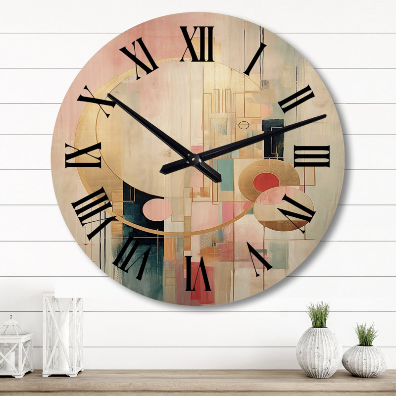 Horloge murale en bois massif Fredericktown, Grand