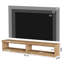 Meuble télé flottant en bois massif et console murale 55 po