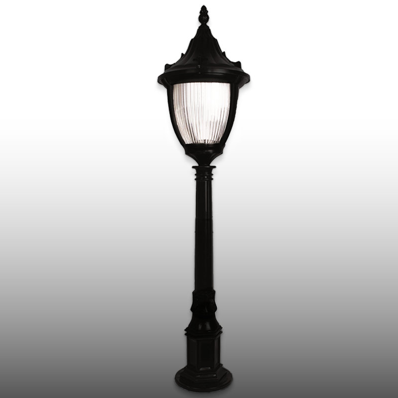 41'' Tall Outdoor Floor Lamp, Black