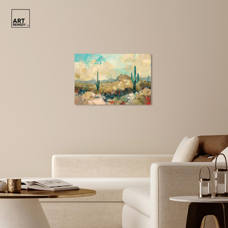 «Desert Breeze», art floral classique par Art Remedy, H 24 po x l 36 po x P 1,5 po, Toile tendue