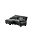 Canapé modulaire Cloud Couch pour le salon, canapé 2 places en chenille avec 2 coussins lombaires et 2 coussins décoratifs, canapé rembourré à accoudoirs larges avec repose-pieds convertible, gris chenille-767305634-767305659