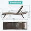 Chaise longue d'extérieur en osier 2 pièces