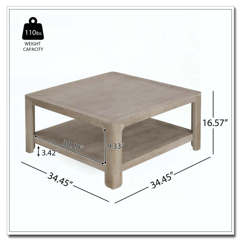 Table basse carrée avec rangement