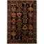 Hand-Knotted High-Quality Black and Black Area Rug