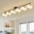 6 - Light 47.24" Linear Glass Dimmable Flush Mount