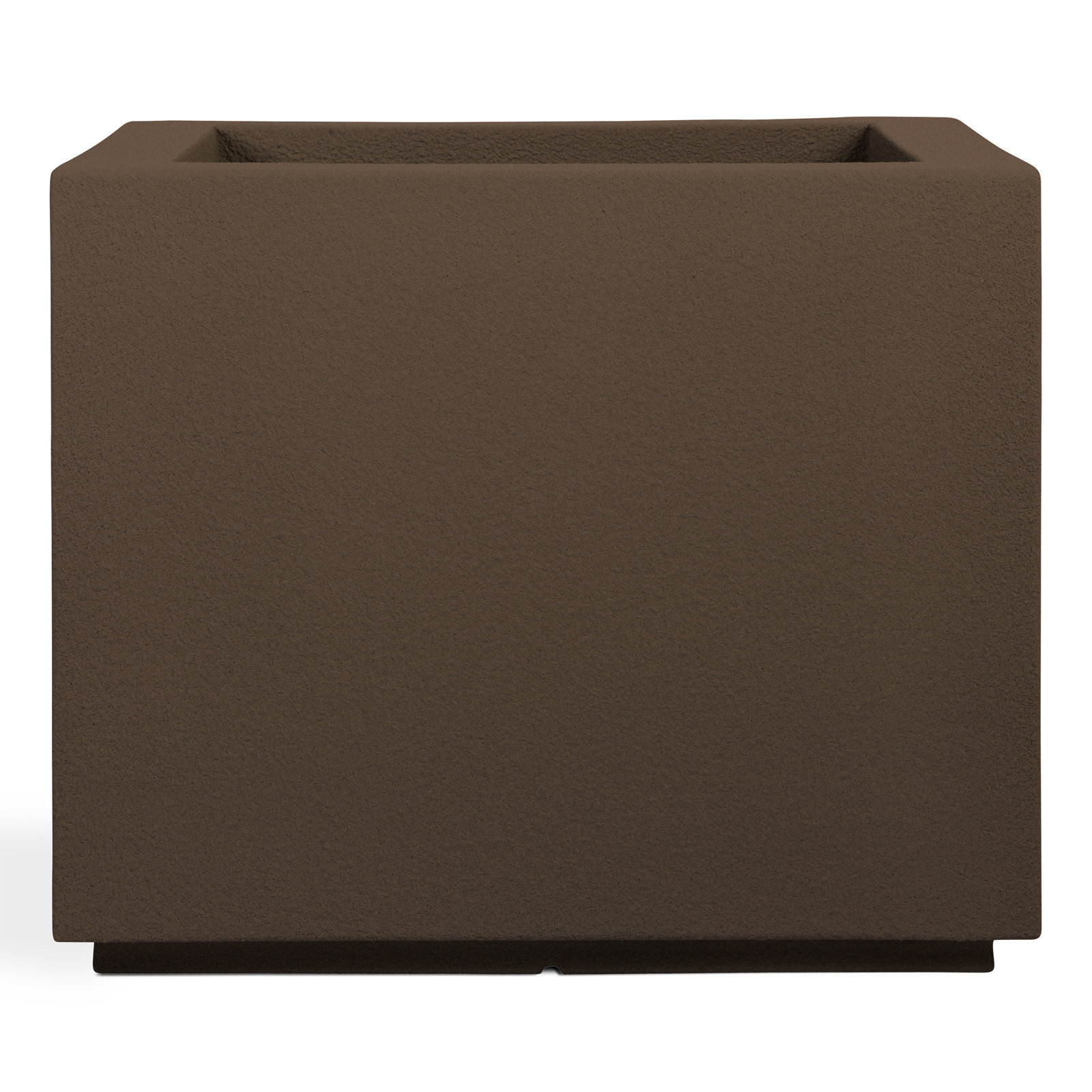 Gita Large Lightweight Outdoor 23" x 23" x 19" Square Planter Box, Chocolate Brown