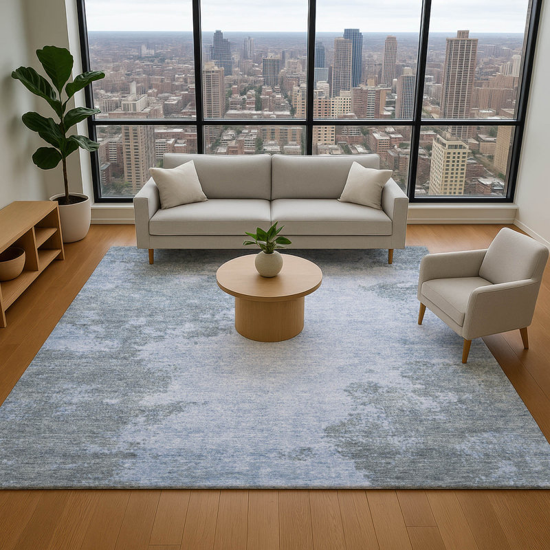 Premium Machine Washable Mayfield AMF1902 Modern Rug, Rectangle 3' x 5'