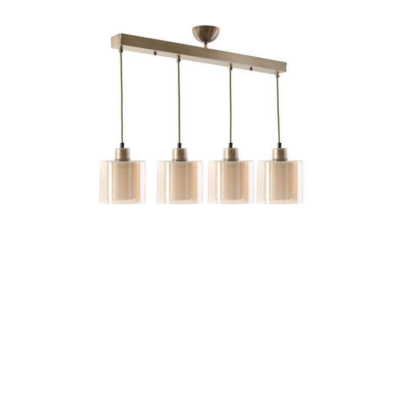 Lustre de style scandinave, finition cuivre, 25,6 po x 5,5 po | Fabrication 100% métal, hauteur réglable, douille E27 (40 W maximum) | Élégant luminaire pour décoration intérieure moderne et espaces repas, peinture séchée au four durable