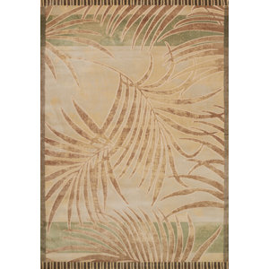 Bay Isle Home™ Steffey Floral Palm Beige Area Rug & Reviews | Wayfair