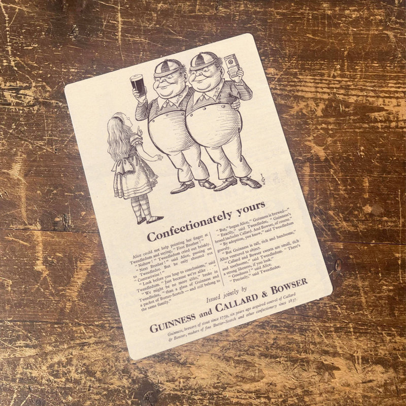 Guinness Alice In Wonderland - Metal Sign, 25cm H x 20cm W