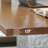 Light-walnut+Black+Clear Rectangular Solid Wood+Iron+Acrylic desk-109539732