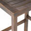 Tabouret de bar d'extérieur à hauteur de comptoir en bois d'acacia, ensemble de 2, finition brun acajou