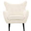 Fauteuil d'appoint en velours avec coussin en mousse et accoudoirs à finition pattes évasées