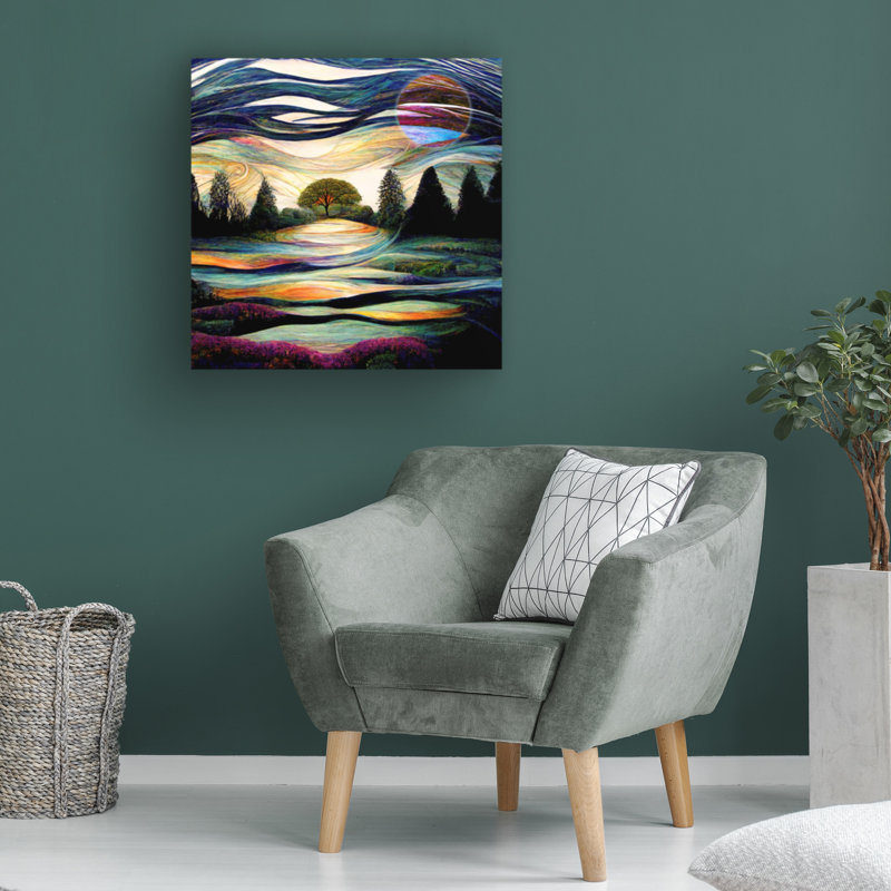 Art sur toile «Bachelo Sasha, madame lune», H 24 po x l 24 po