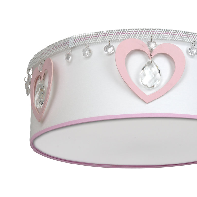 Heart Cotton / Cotton Blend Flush Mount