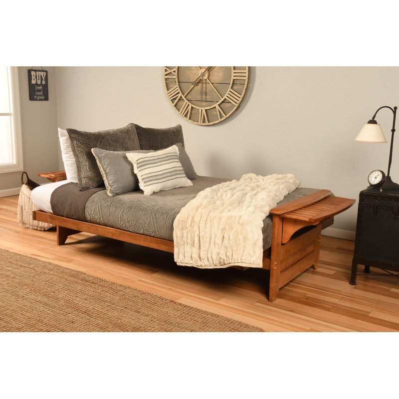 Futon double avec matelas Johnte, Barbade, Lin en microsuède gris anthracite, Ressorts hélicoïdaux
