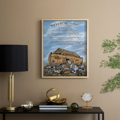 «Noah's Ark Genesis», reproduction encadrée - bois massif