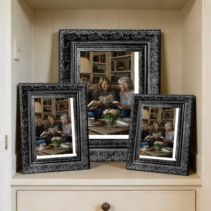 Cadre photo noir 3 pièces Home, Black, 3, 5" W x 7" H