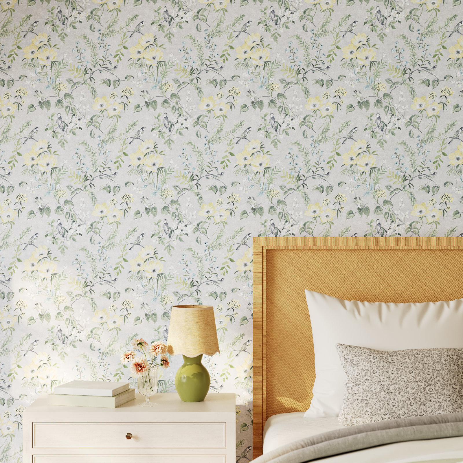 Harton Wallpaper Roll, Grey
