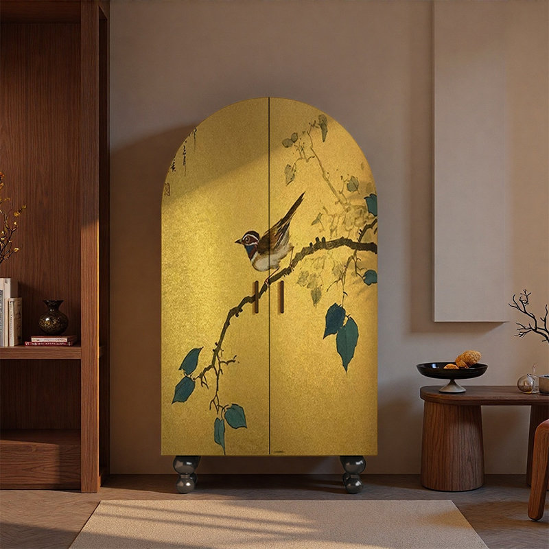 Armoire sophistiquée à deux portes en noyer