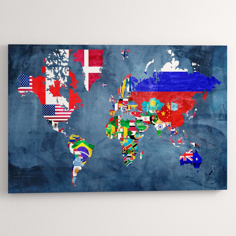 The World Print by Zoey Riley, Outdoor, 40" H x 60" W x 1.5" D