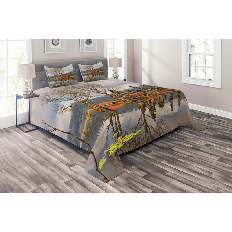 Eclectic Polyester Coverlet, King Bedspread + 2 Shams