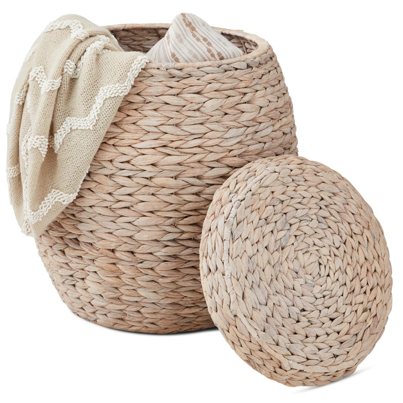Bayou Breeze Seagrass Decorative Basket, Transparent White