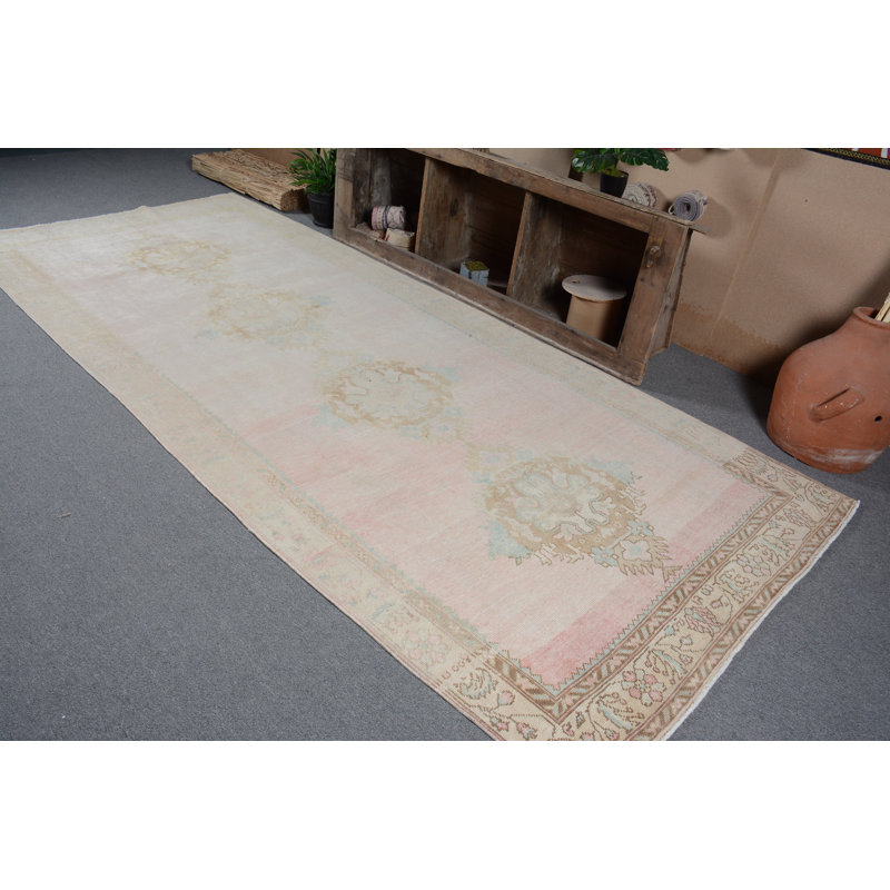 Tapis turc, grands tapis de 4,9 x 11,6 pi, tapis en laine brun, tapis moderne, tapis audacieux et tapis rétro