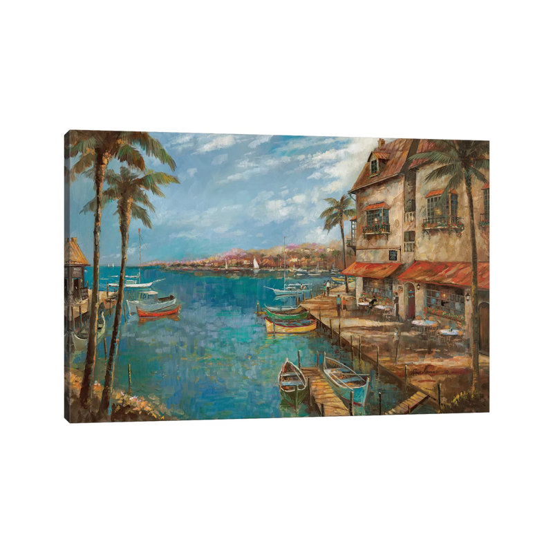 «My Favorite pub» par Ruane Manning - reproduction d'art, H 18 po x l 26 po x P 1,5 po, Toile tendue, Aucun mat