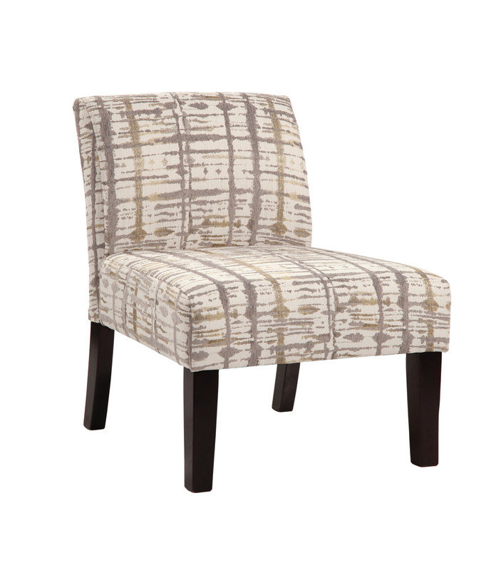 Javi Avington 26" Wide Armless Slipper Chair, Gold and Gray Splatter
