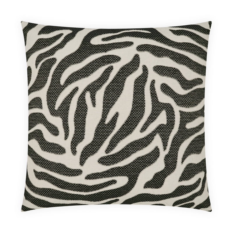 Caicedo Pillow Cover & Insert, Black/Beige, Square 24"