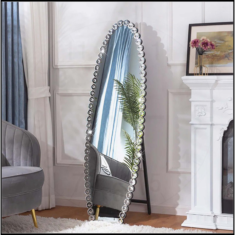 Crystal Full Length Mirror with Stand