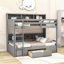 Lit superposé simple au-dessus de simple avec tablettes Gurleen par Harriet Bee-1649932212