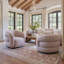 Chaise pivotante raffiner Tweed rose