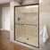 Infinity 54.5'' - 58.5'' W x 70'' H Bypass Semi-Frameless Shower Door with Glass