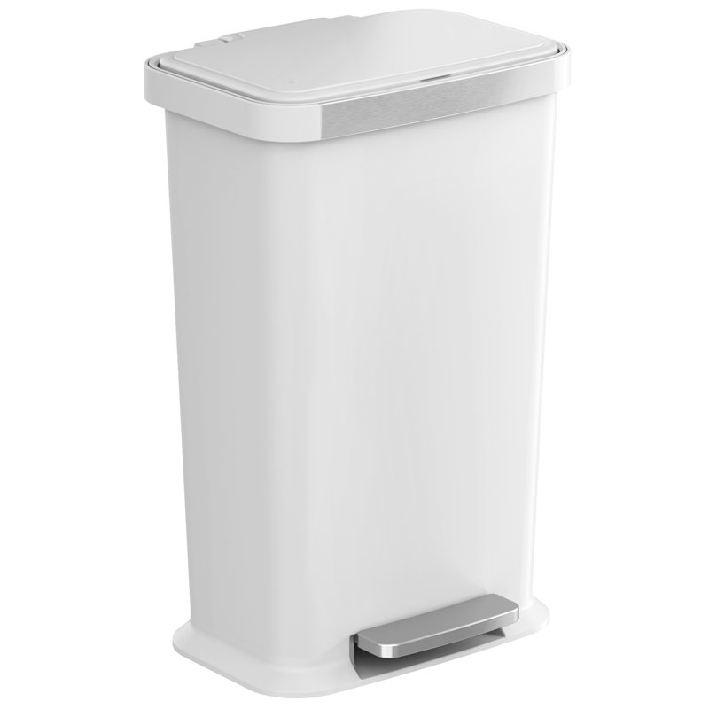 Poubelle de cuisine 13,2 gallons / 50l Itouchless Softstep, Blanc