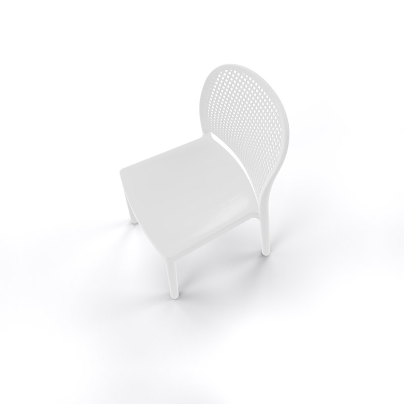 Chaise de patio empilable Panama, Blanc