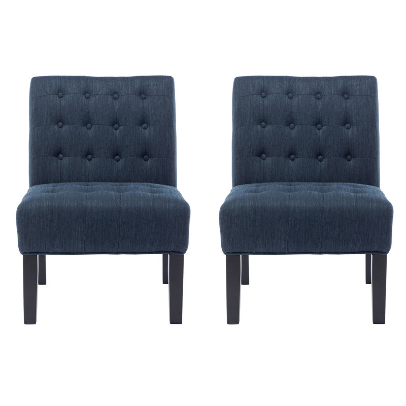Accent Chair [Set Of 2 Pcs](Not Including Table), Navy Blue
