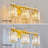 Modern Crystal Bathroom Vanity Light Fixture With Gold Finish, 3-Light Design For Over Mirror Installation, Compatible With E26 Bulbs