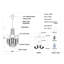 Lustre suspendu en acier inoxydable à 5 lumières-89795652-89795655