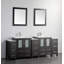  Ensemble de meuble-lavabo double encadré 84 po-27042756