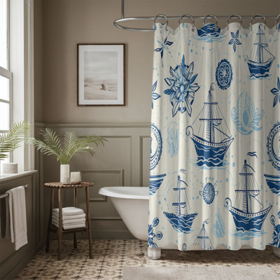 Rideau de douche standard 1 pièce Oceanic Elegance
