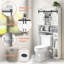 Over The Toilet Storage Cabinet with Sliding Doors, White