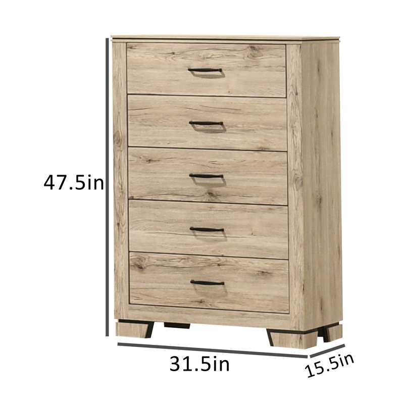 Commode rustique rustique, Chêne